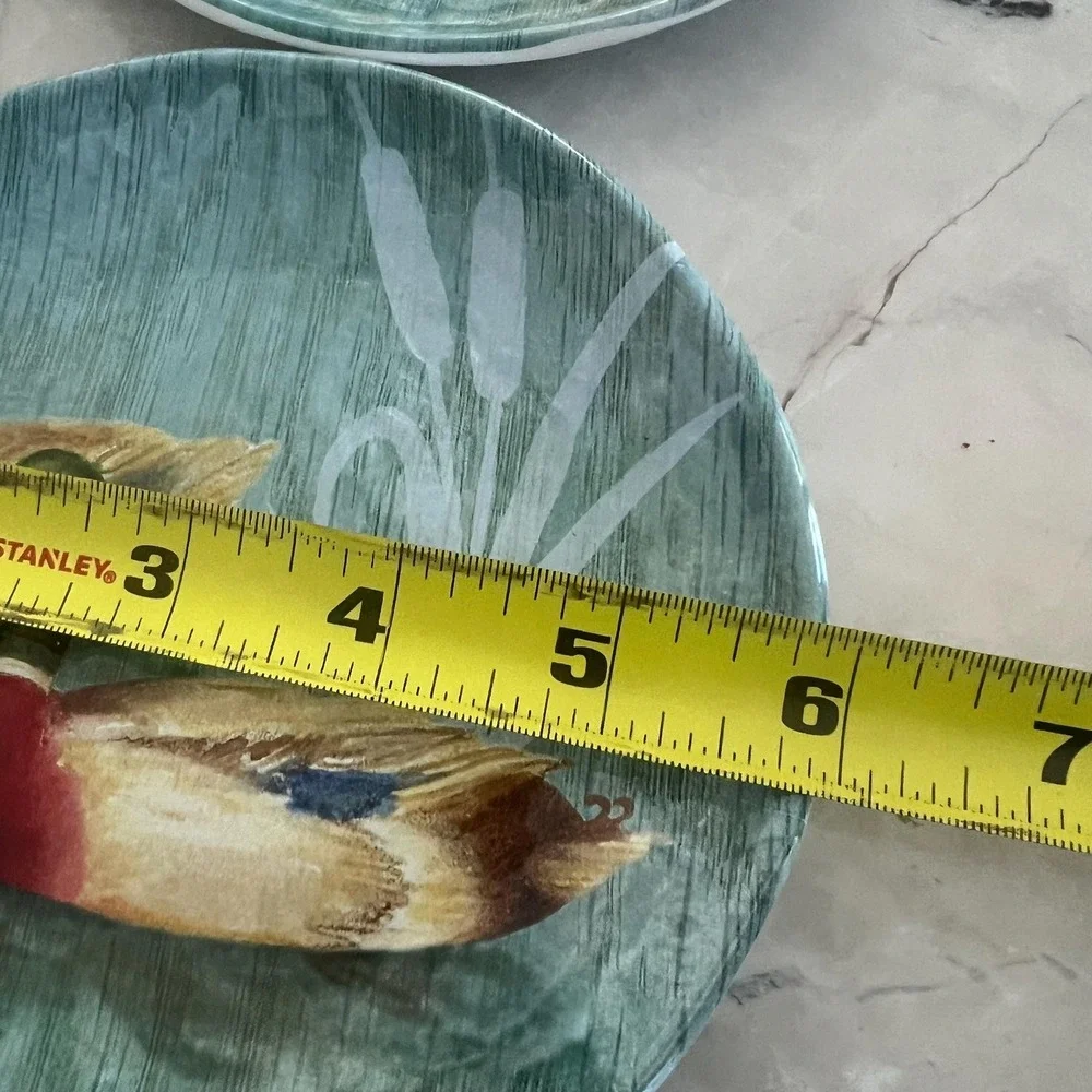 Set‎ of 4 melamine dessert plates adorable ducks Cottagecore